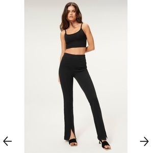 Good American Split Flare Sweatpants NWT